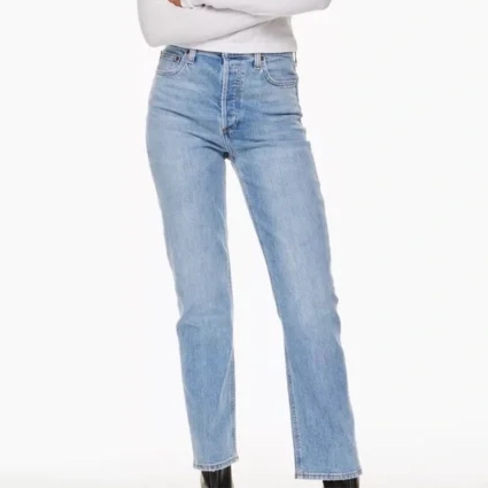 Aritzia denim forum the arlo high rise straight 26L size 24